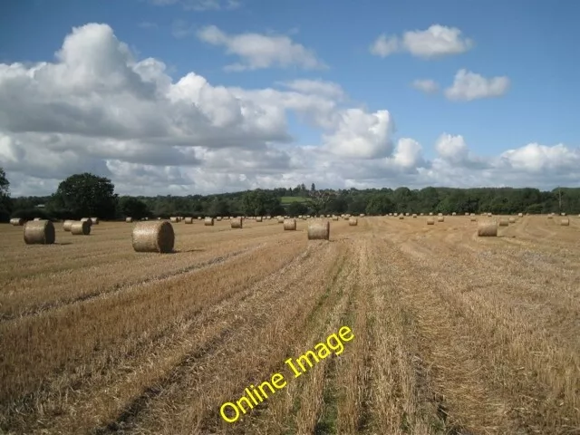 Photo 6x4 Harvested wheatfield with a view to Tanworth-in-Arden Danzey Gr c2012
