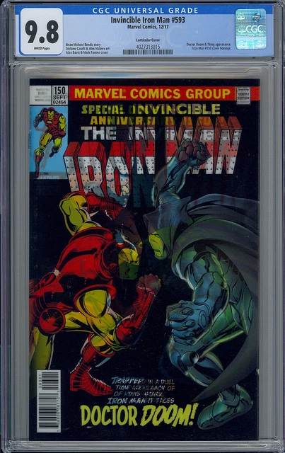 Cgc 9.8 Invincible Iron Man #593 Lenticular Variant Iron Man 150 Homage Cover