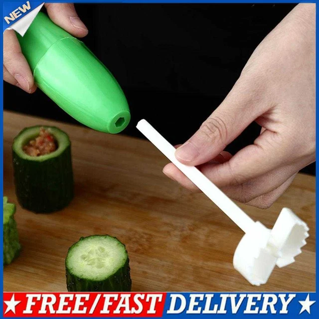 4x Fruit Corer Eliminar Cortadora Excavación Vegetal Cortador en Espiral Gadget de Cocina