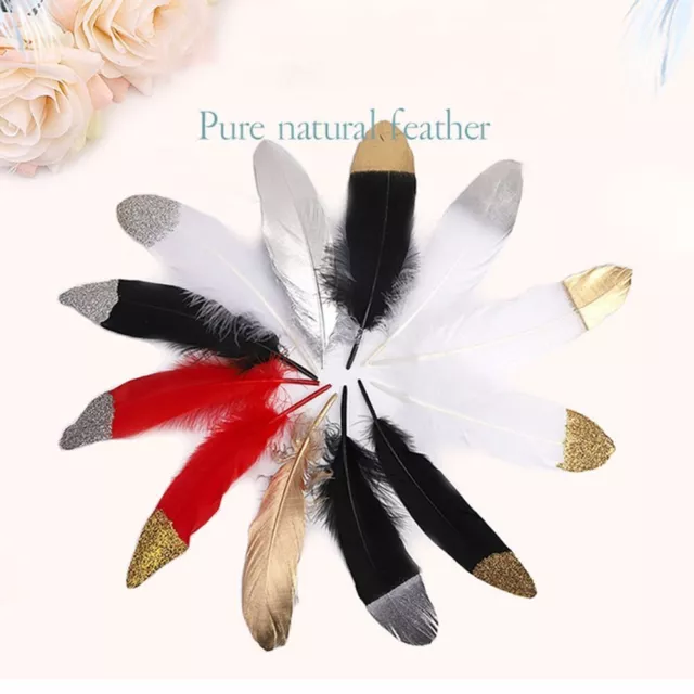 Decoration Ornaments Feathers Trims Party Decoration Goose Feather Spray Gold