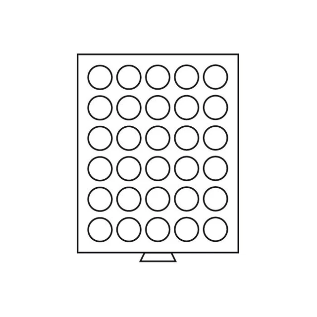 Prophila Médaillier Gris Premium 80 Compartiments Angulaires – Insert Velours Rouge Pour Pièces Jusqu'à 24 Mm