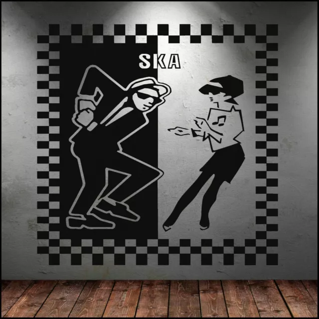 Ska Rude Beat Girl Walt Dancing Wall Sticker Cut Vinyl Decal Transfers 30-110cm