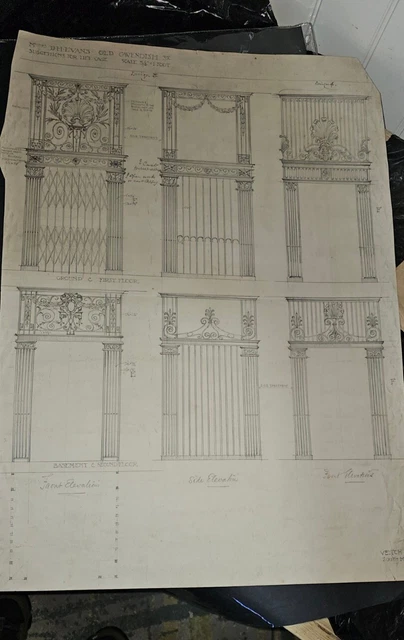 Antique Architectural Drawing Amor Fenn
