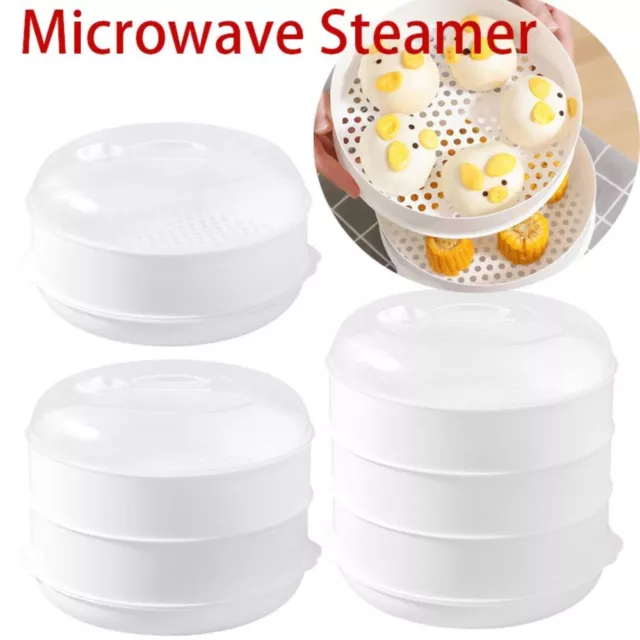 DUMPLING RICE OVEN Steamer Microwave Special Plastic Steamer Cooking ...