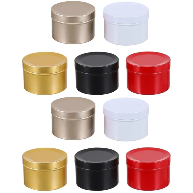 10 Pcs Christmas Candle Jar Scented Candle Cups Tins Lids DIY Candle Making Tea