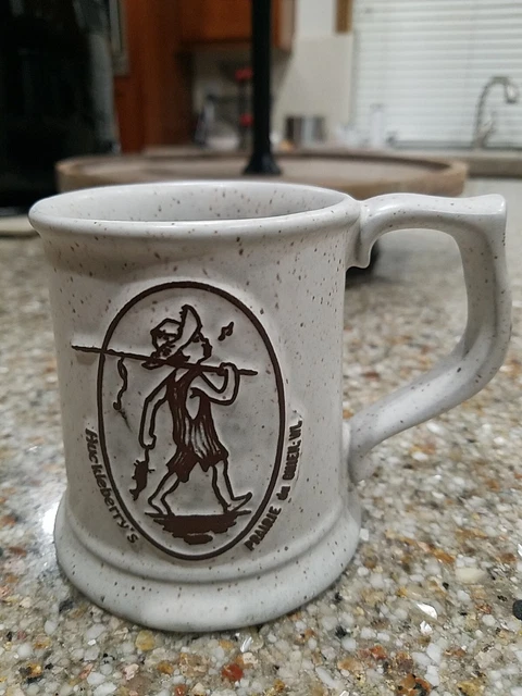 Vintage Handmade Glazed Brown Stoneware Pottery Coffee Mug Huckleberry's