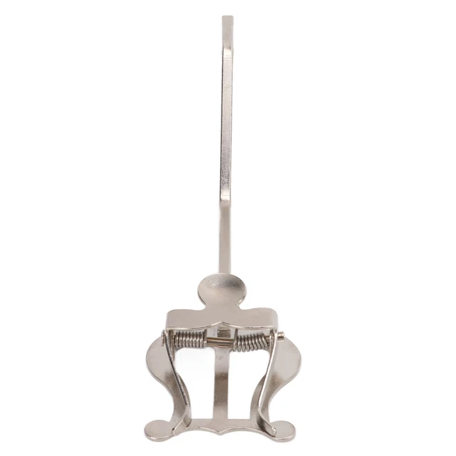 (Type A)Music Sheet Clip Holder Iron Silver Appearance Music Stand Excellent