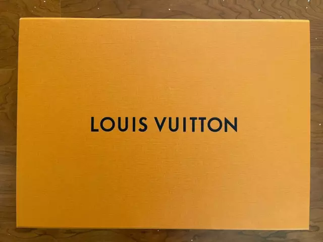 LOUIS VUITTON Gold Lettering Empty Shoe Box 14”x11”x5.75” W/2022 Style Shop  Bag.