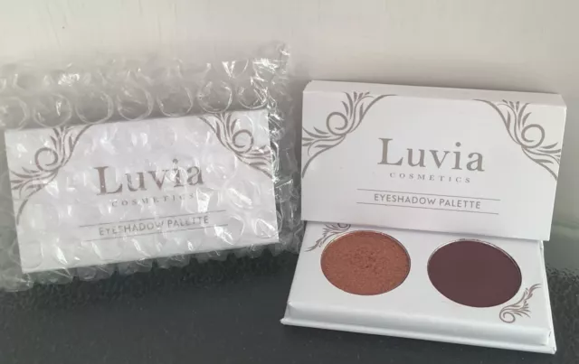 2 x Luvia Cosmetics 2 Pan Eyeshadow Palette Rich Nude Colours Matte & Shimmer