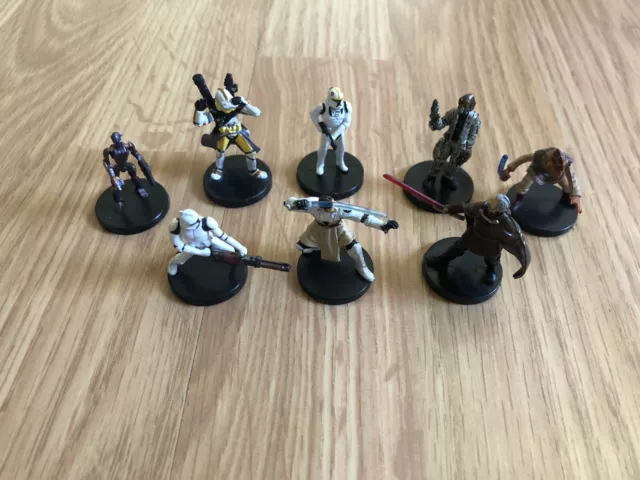 Star Wars Miniatures Clone Wars Starter Set 8 Figures Obi-Wan Dooku Nalidar