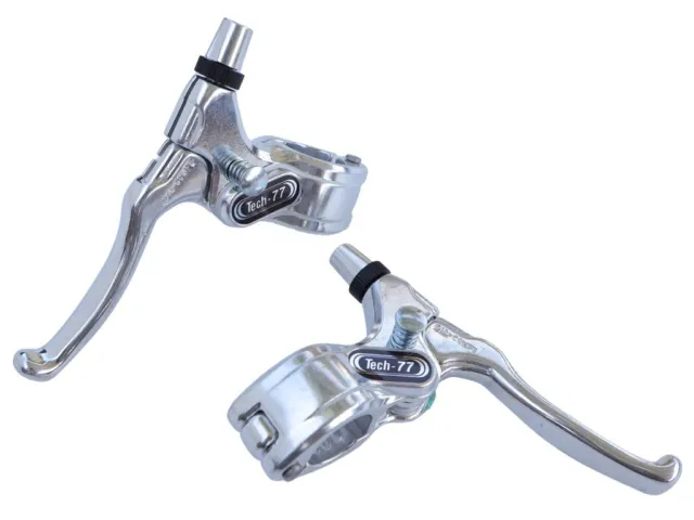 DIA-COMPE Tech-77 Old School BMX Locking Brake Levers PAIR - Silver