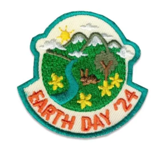 Girl Boy Cub EARTH DAY 2024 Event Patches Crests Badges SCOUT GUIDE Celebration