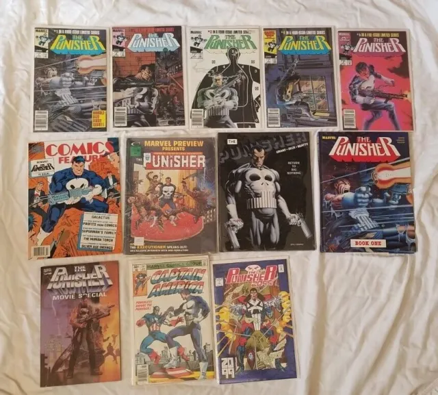 Marvel Punisher Comic Book Lot, War Journal, Mini-Series Graphic Novels and more
