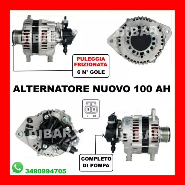 Alternatore Nuovo 100 Ah Con Pompa Opel Astra H 1,7 Cdti Dal 2004 =Lr1100508A