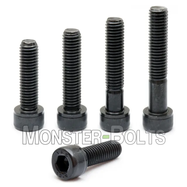 M12 Socket Head Cap Screws, 12.9 Alloy Steel w/ Black Oxide DIN 912, Coarse 1.75