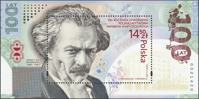 Poland 2019 - Polish Security Printing Works - Fi bl 328 MNH**