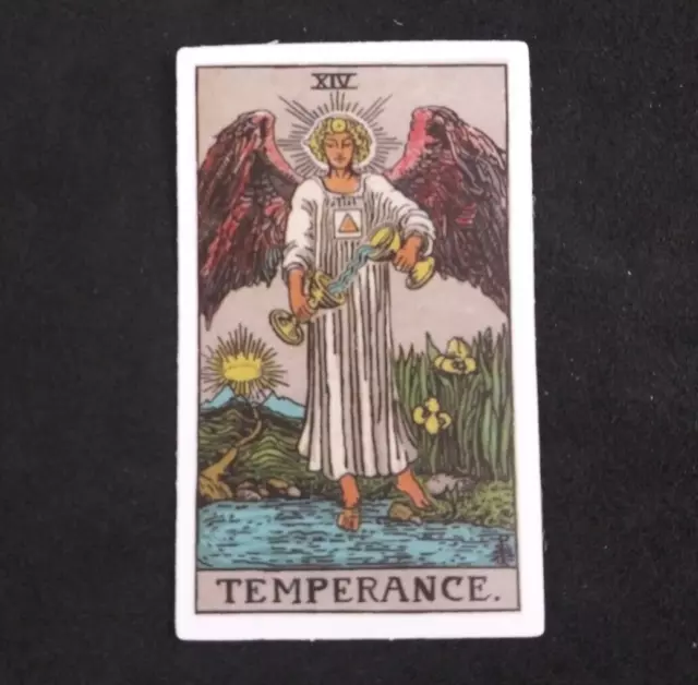 Temperance Mythical Fantasy Tarot Card Sticker 2.5" x 1.5" (R)