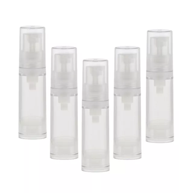 10x Clear Airless Pump Bottles Empty Lotion Serum Emulsion Dispenser 5/12ml