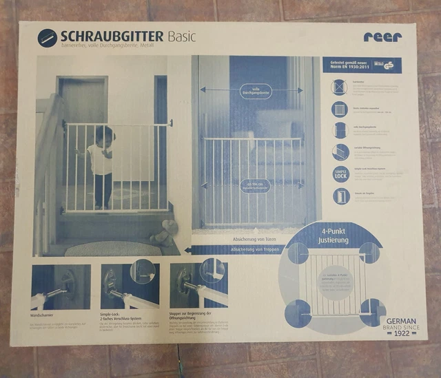 reer Türgitter Treppengitter Basic - Metall 68-106 cm Grau