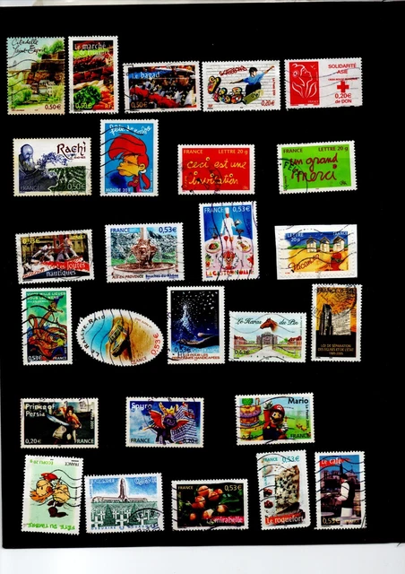 Lot De 400 Timbres Français Oblitérés Après 2000 - Très Bon état