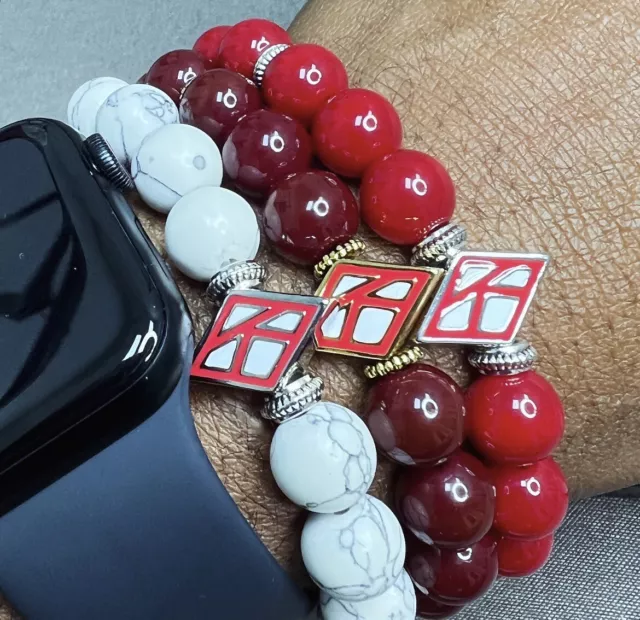 Kappa Alpha Psi Beaded Diamond K Bracelet