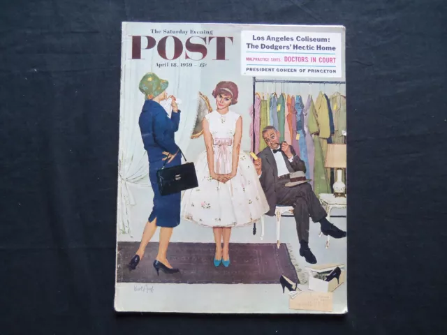 1959 April 18 The Saturday Evening Post Magazine - Illustrated Cover - Sp 2225