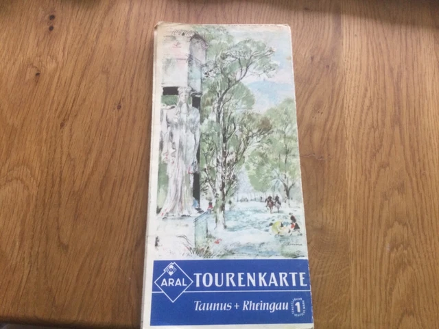 ARAL, Tourenkarte, Taunus + Rheingau Landkarte, Urlaub; 60iger Jahre