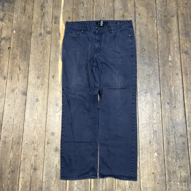 Calvin Klein Trousers Chino Golf 90s Straight Leg Pants, Navy Blue, Mens 34”