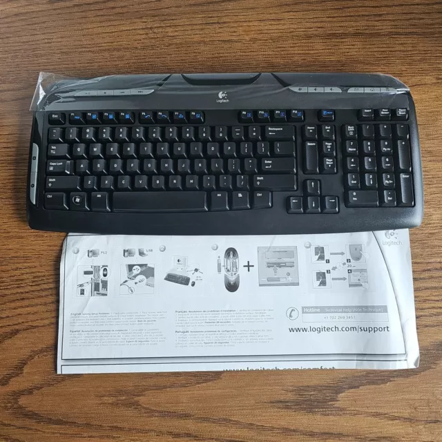 Logitech Cordless Desktop EX110 Wireless Keyboard No Box With Instructions