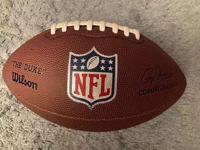 New WILSON "THE DUKE" OFFICIAL NFL GAME LEATHER FOOTBALL - Roger Goodell
