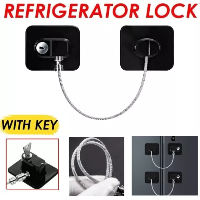 Refrigerator Lock Fridge Cabinet Child Safety For Window Door Drawer With Keys