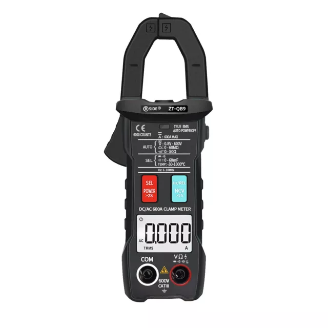 6000 Zählt Digital Clamp Meter True RMS Multimeter Clamp Amperemeter I3B0