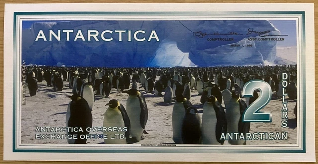 ANTARCTICA  2 DOLLARS  1996 Fancy Banknote UNC