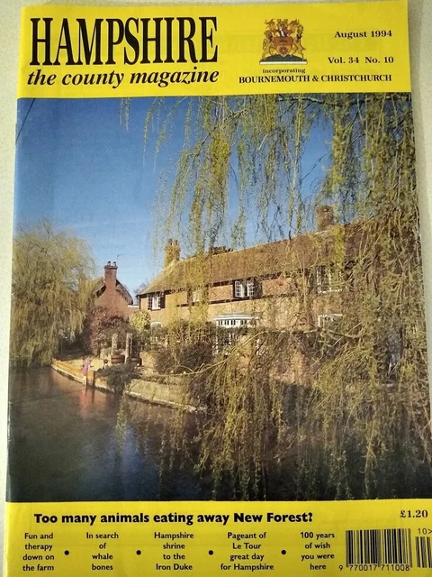 HAMPSHIRE THE COUNTY Magazine August 1994 Vol 34 No 10 £6.50 - PicClick UK