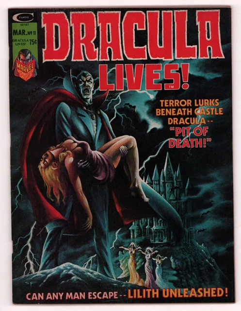 Dracula Lives! #11, LILITH, DICK GIORDANO, STEPHEN FABIAN, Marvel 1975 FINE