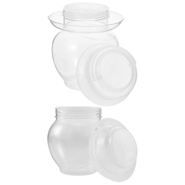 2 pz vetro cetriolo trasparente vetro cetriolo contenitore di plastica casa