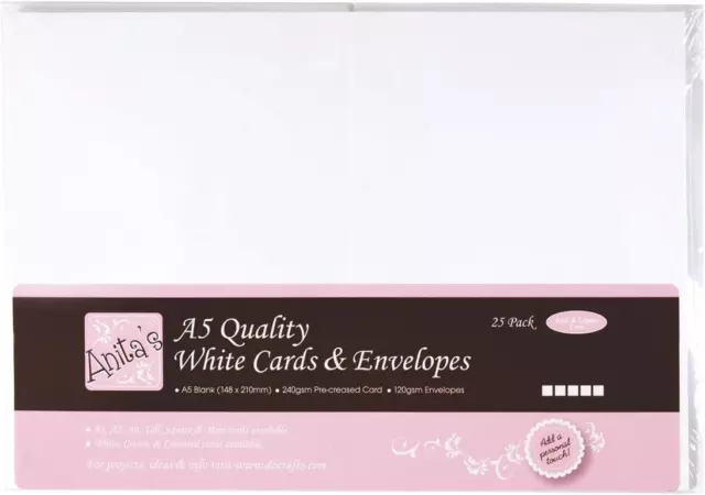 A5, A6 Pre Scored Card Blanks, White 250gsm 300gsm 350gsm 400gsm, With  Envelopes