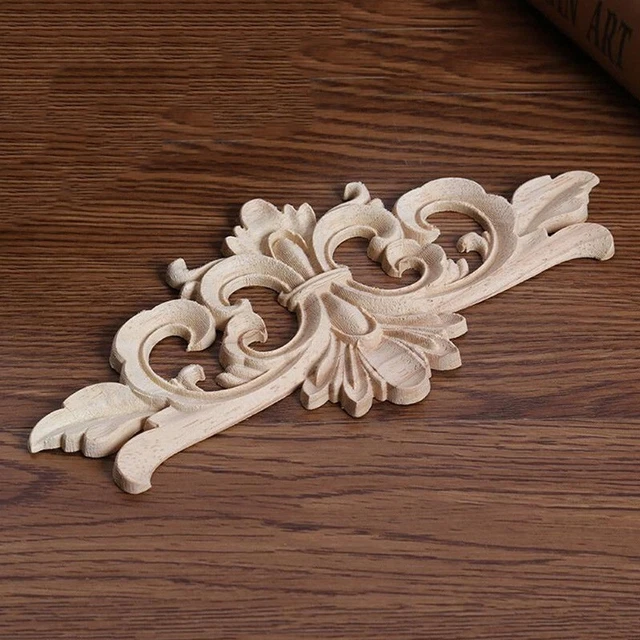 Décorations Bois Sculpté Pour Meubles - Appliques Autocollantes Style Européen - Renovation Déco Intérieure - 2