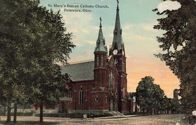 c1910 St Marys Roman Catholic Church Delaware OH P221