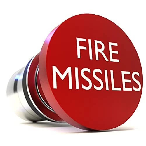 Fire Missiles Button Car Cigarette Lighter by Citadel Black - Anodized Alumin