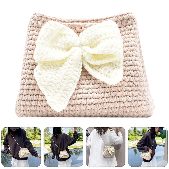 Knitted Drawstring Purse End Bag Summer Purse Shoulder Bags