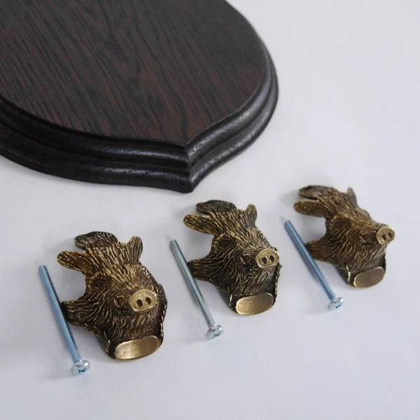 3x Wappenschilder Jabalí Af 17cm Escudo de Trofeo Jabalí Cabeza Portada Pequeño 3
