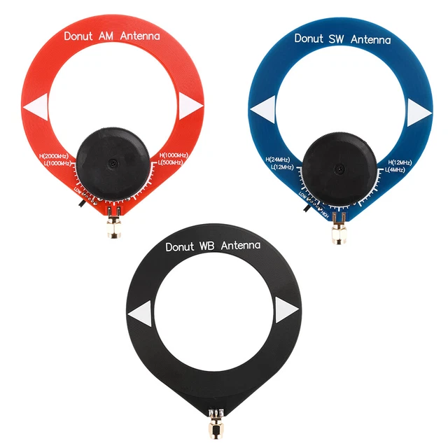Antenne Donut AM MW SW Anti-interférence, Mini Boucle Portable Pour Radio à Ondes Courtes, 2 Pièces