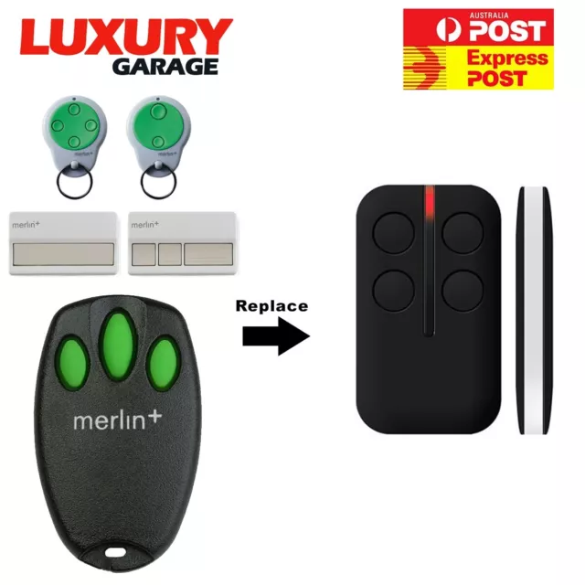 merlin+ C945 CM842 C940 C943 Replacement Garage Remote Control New Style Black