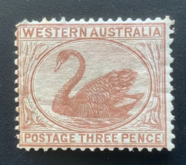 Western Australia - 1882 Swan 3d Pale-Brown - Mint Hinged (SG 86)