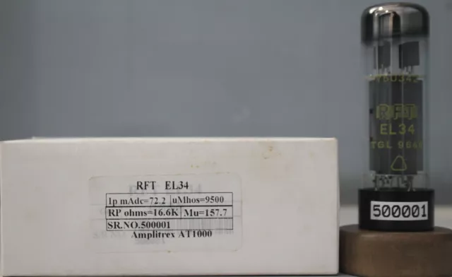 El34 Rft Top "O" Getter Amplitrex Tested