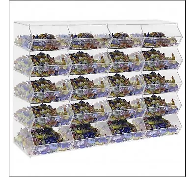 E-509 PCR-R  Bo”te ˆ bonbons en plexiglass transparent ˆ 20 compartiments, sans