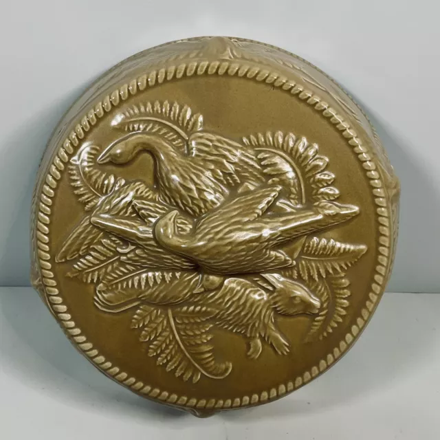 Vintage Haldon Group Pheasant Game Round Mold Hanging Wall Decor Gold Tan Japan 2