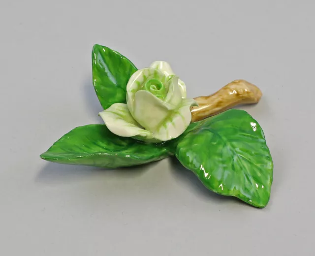 9959627 Porcelana Figura Flores de Mesa Rosa Ramita Verde Claro Ens 8x8x2, 5cm