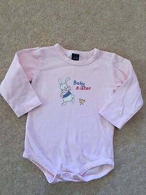 Baby Sister Top / Vest JoJo Maman Bebe Age 0 To 6 Months Pink